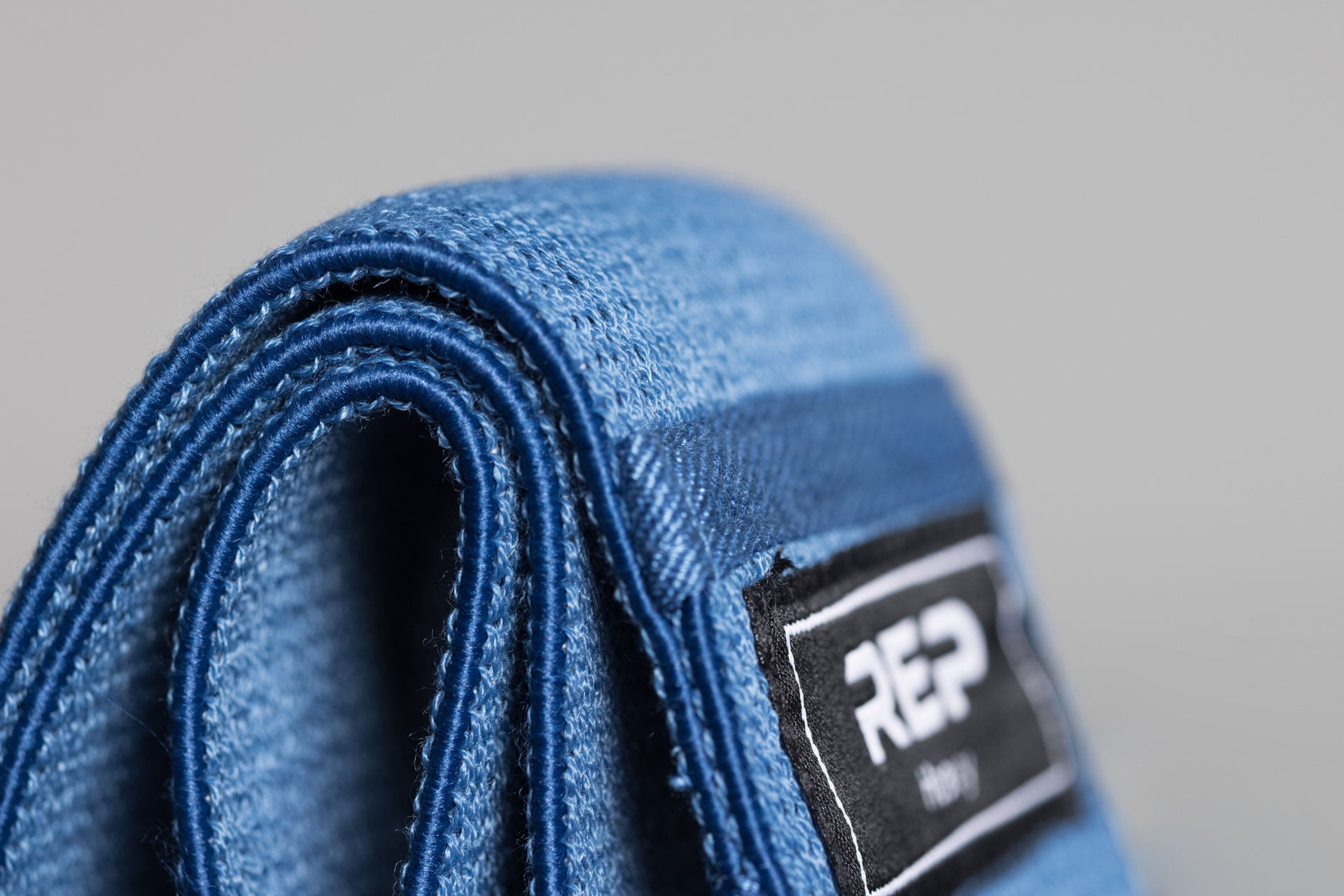 Blue heavy resistance REP circle hip band.