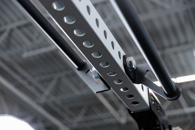 Crossmember Pull-Up Bars mounted to the front and the back of an 82 inch crossmember